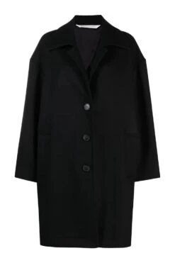 PALM ANGELS Womens Round Logo Coat