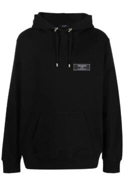 BALMAIN Pierre Balmain Label Hoodie Black