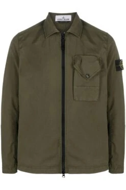 STONE ISLAND 11010 Pocket Overshirt Khaki