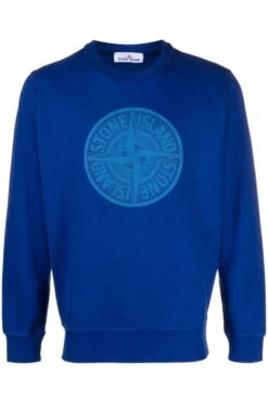 STONE ISLAND Compass Logo Sweatshirt Blue