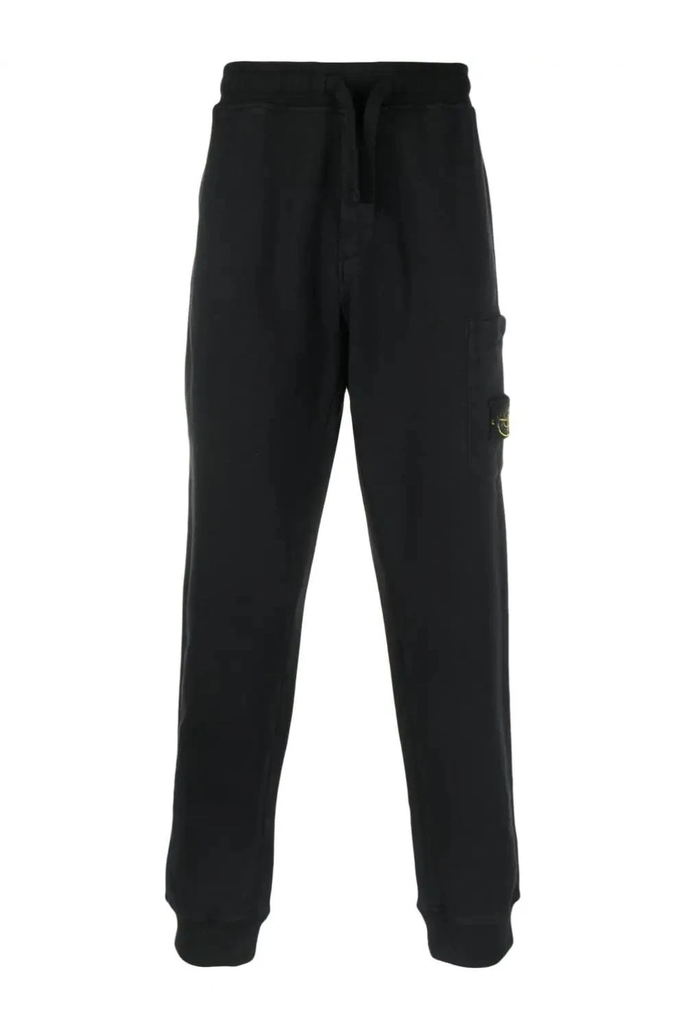 STONE ISLAND Garment Dyed Brushed Cotton Joggers Black - Image 2