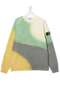 STONE ISLAND JUNIOR Kids Dye Print Sweatshirt