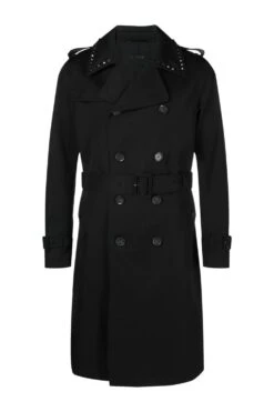 VALENTINO Black Untitled Stud Trench