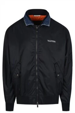 VALENTINO Denim Back Bomber