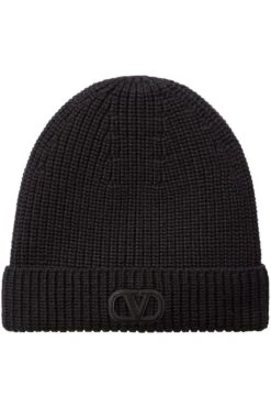 VALENTINO Patch V Logo Beanie