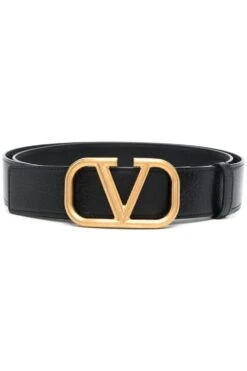 VALENTINO V-Logo Leather Belt