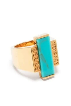 VERSACE Gold Emerald Ring