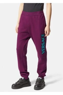 VERSACE Ricamo Cuffed Joggers