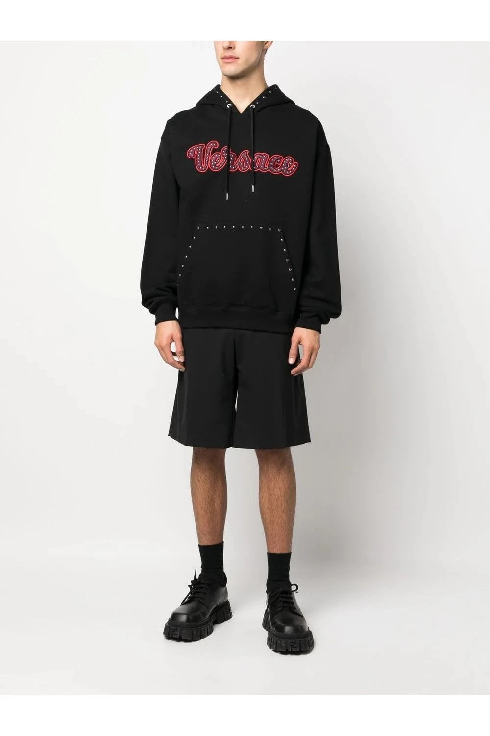 VERSACE Varsity Branded Hooded Top - Image 2