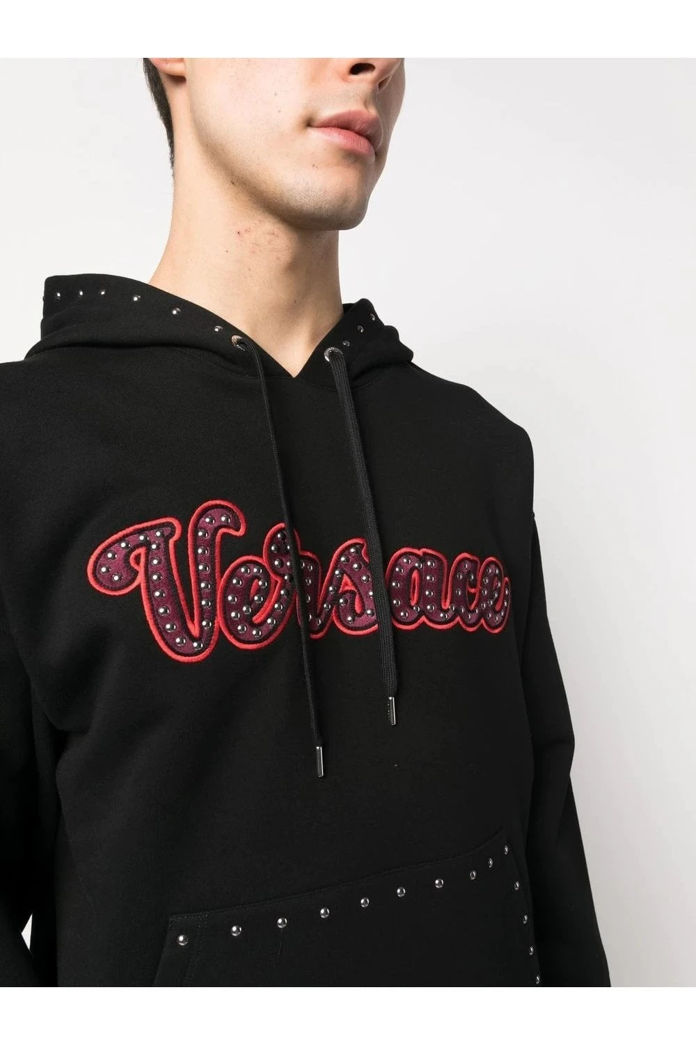 VERSACE Varsity Branded Hooded Top - Image 5