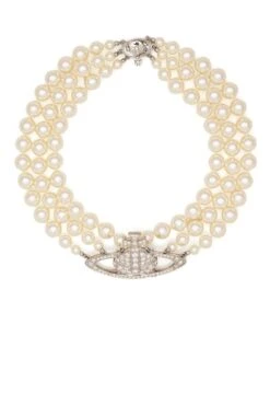 VIVIENNE WESTWOOD Three Row Pearl Choker